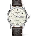 Longines Longines 1832 L4.827.4.92.2  L48274922 механические мужские часы белый циферблат, браслет кожаный — вид спереди
